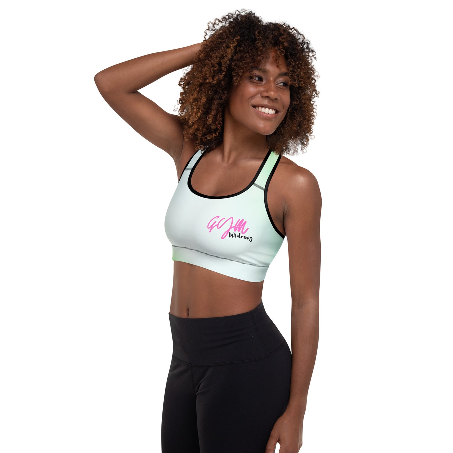 GymWidowz Padded Sports Bra - Hint of Mint