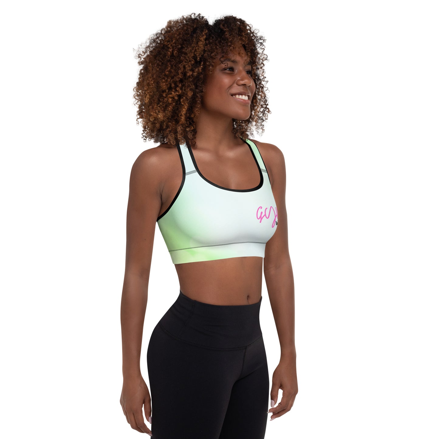 GymWidowz Padded Sports Bra - Hint of Mint