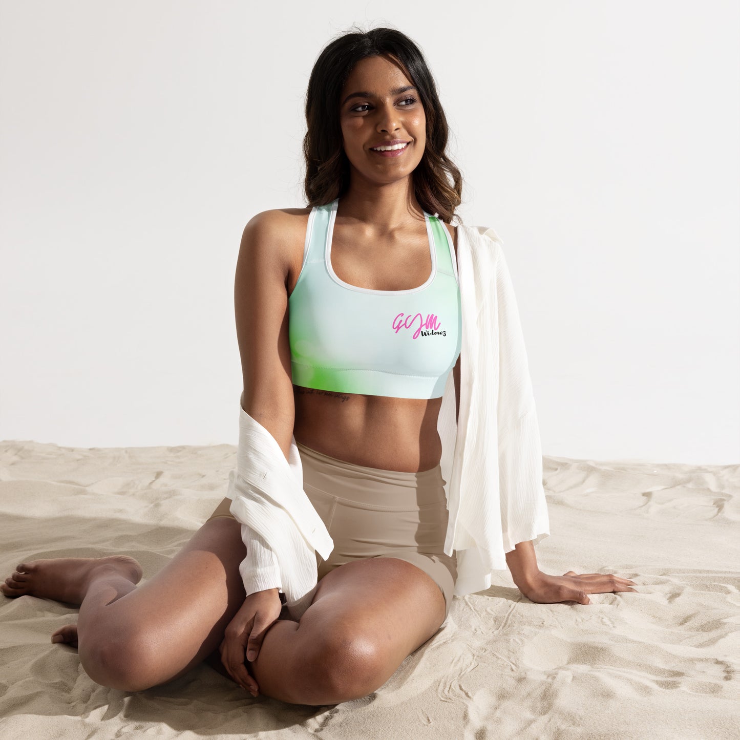 GymWidowz Padded Sports Bra - Hint of Mint