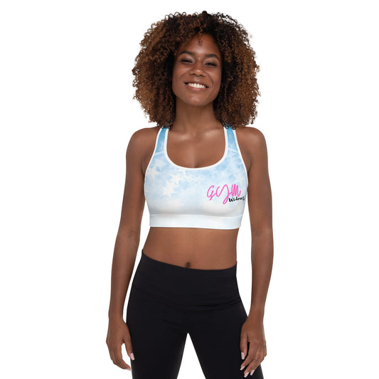 GymWidowz Padded Sports Bra - Stars