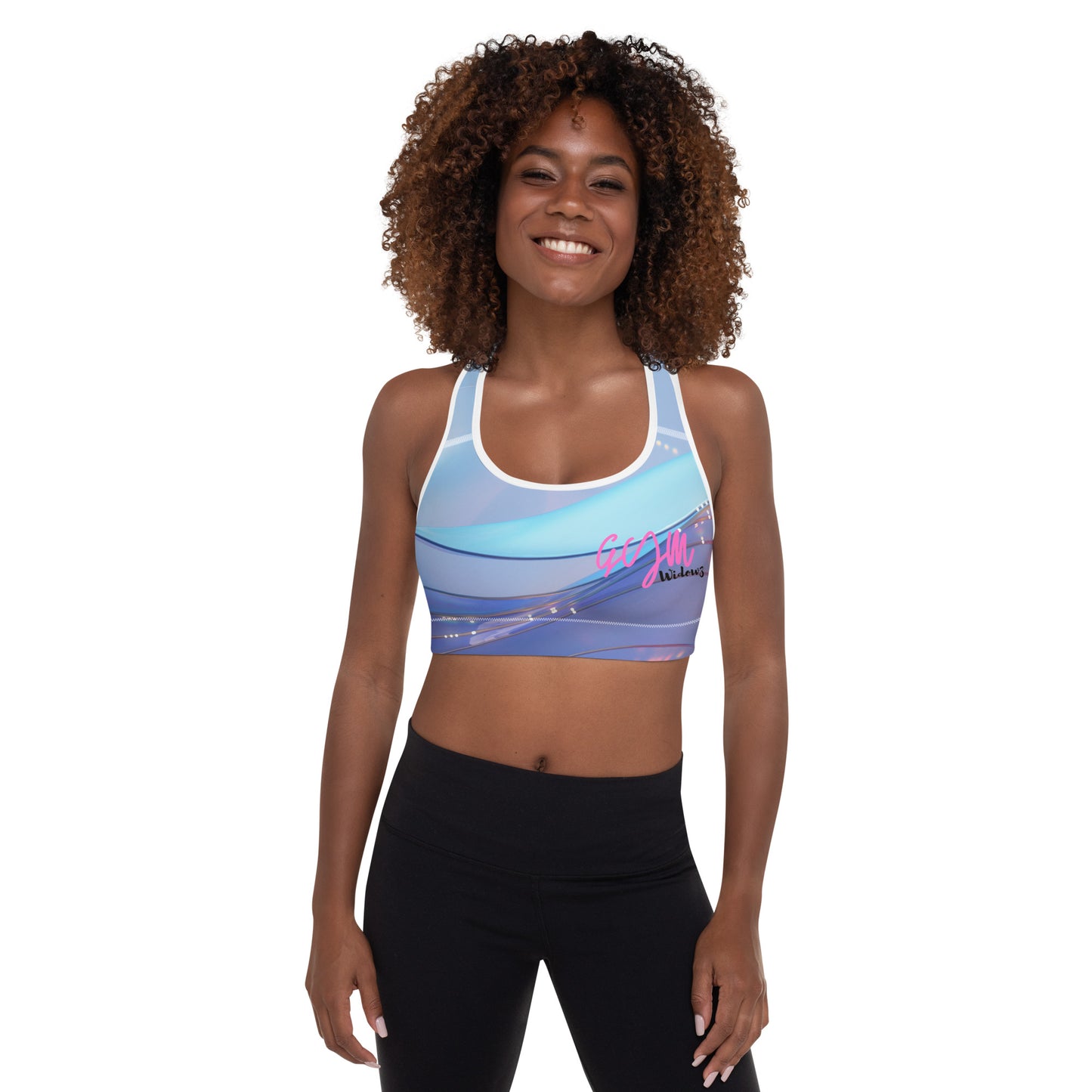 GymWidowz Padded Sports Bra - The Blues