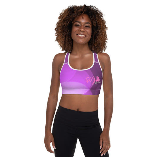 GymWidowz Padded Sports Bra - Shades of Purple