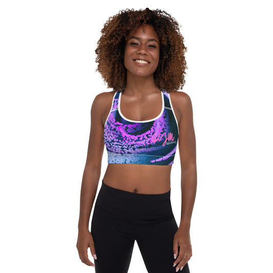 GymWidowz Padded Sports Bra - Purple Swirl