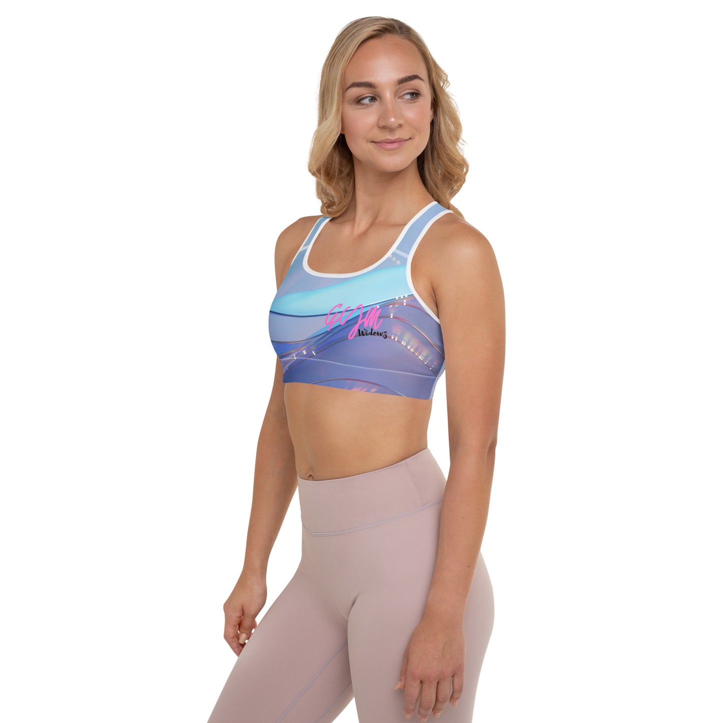 GymWidowz Padded Sports Bra - The Blues