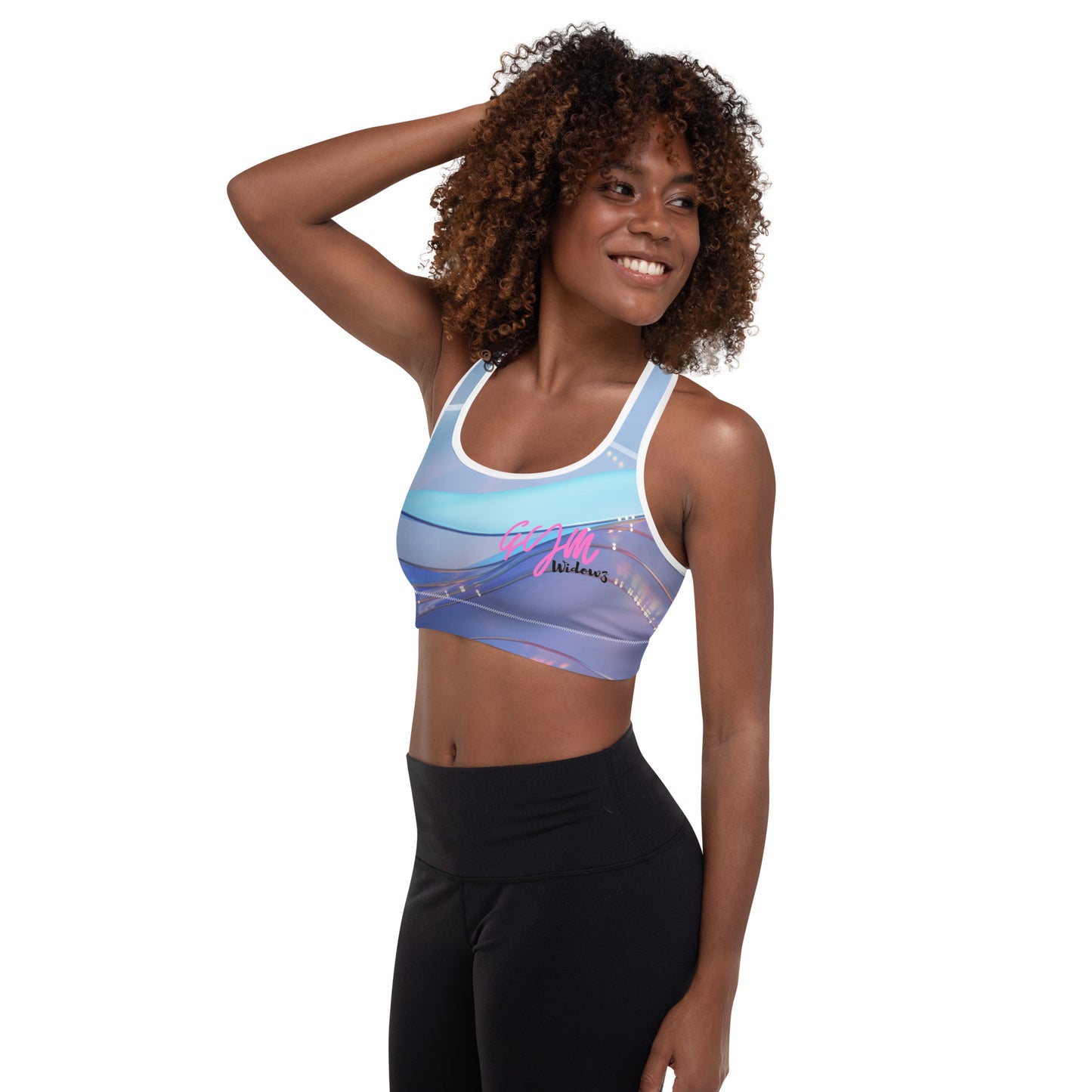 GymWidowz Padded Sports Bra - The Blues