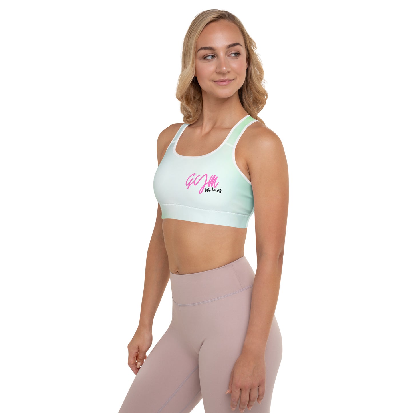 GymWidowz Padded Sports Bra - Hint of Mint