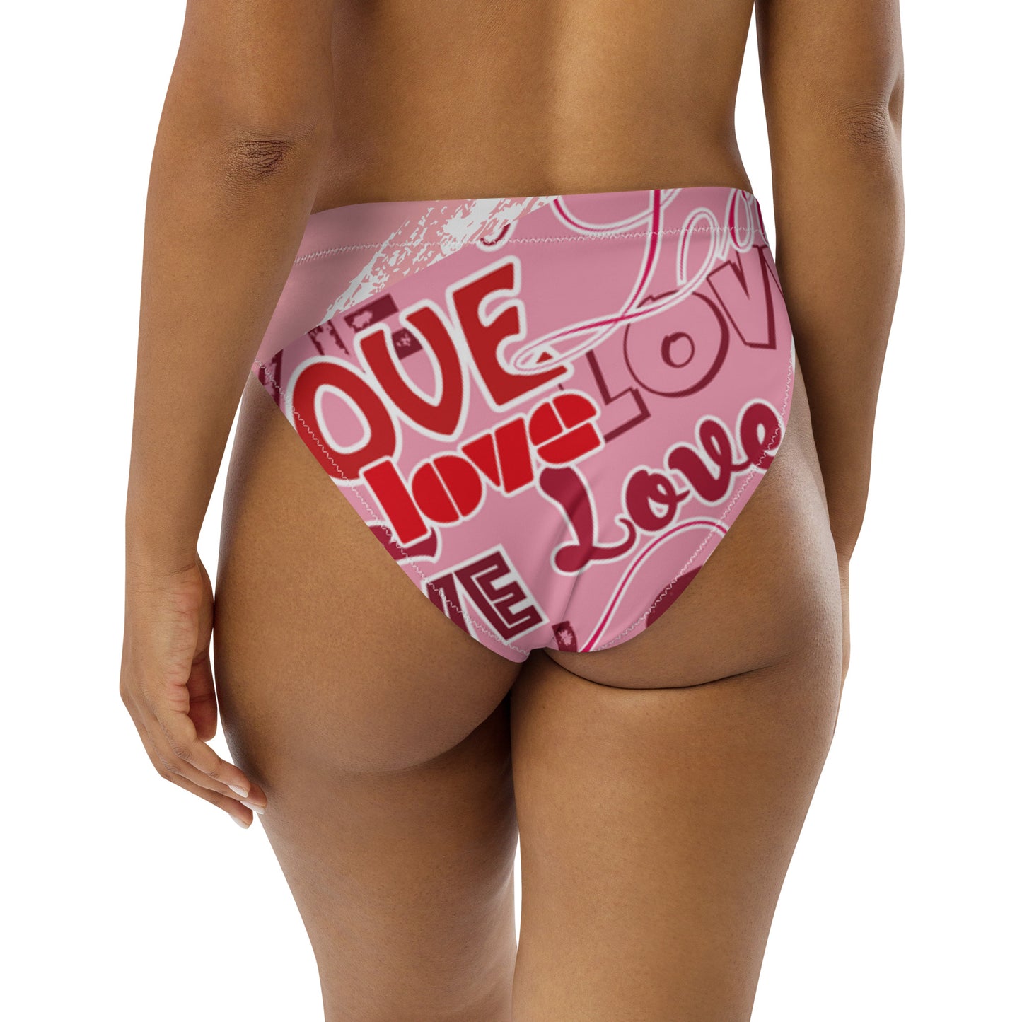 GymWidowz Recycled high-waisted bikini bottom - Love Collection