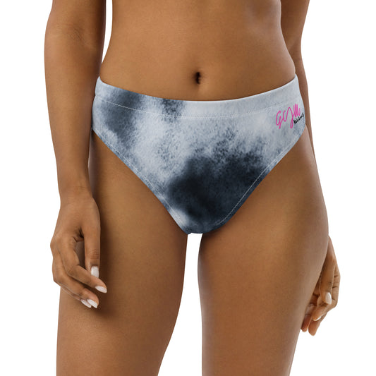 GymWidowz Recycled high-waisted bikini bottom - Storm Clouds