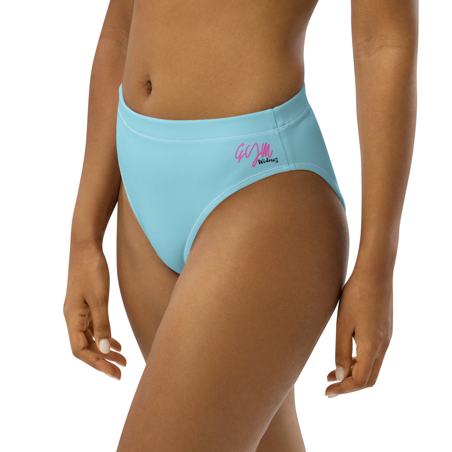 GymWidowz Recycled high-waisted bikini bottom - Light Blue