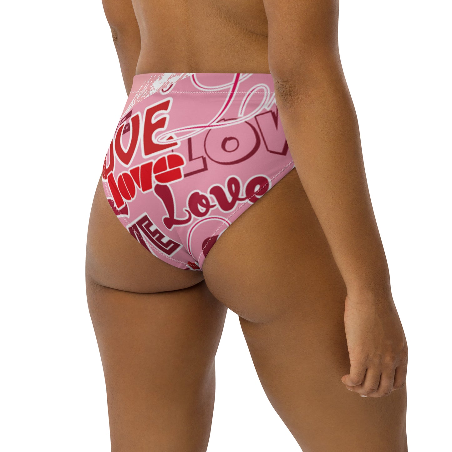 GymWidowz Recycled high-waisted bikini bottom - Love Collection