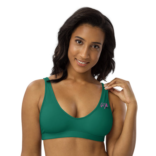 GymWidowz Recycled padded bikini top - Green