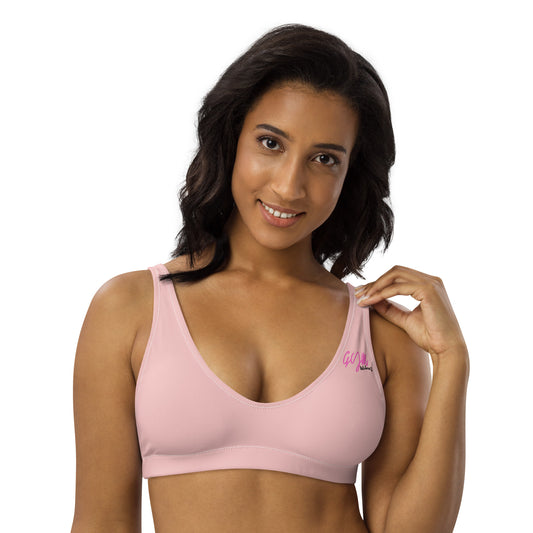 GymWidowz Recycled padded bikini top - Pink