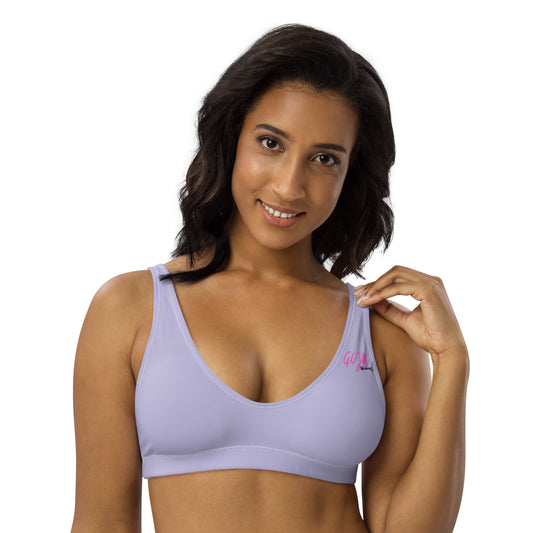 GymWidowz Recycled padded bikini top - Lilac