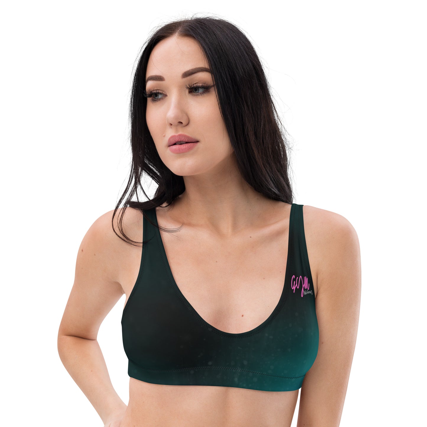 GymWidowz Recycled padded bikini top - Deep Sea