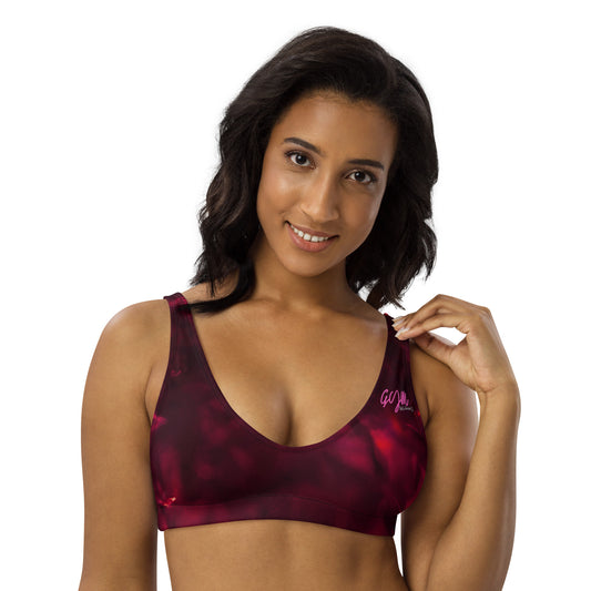 GymWidowz Recycled padded bikini top - Hot Lava