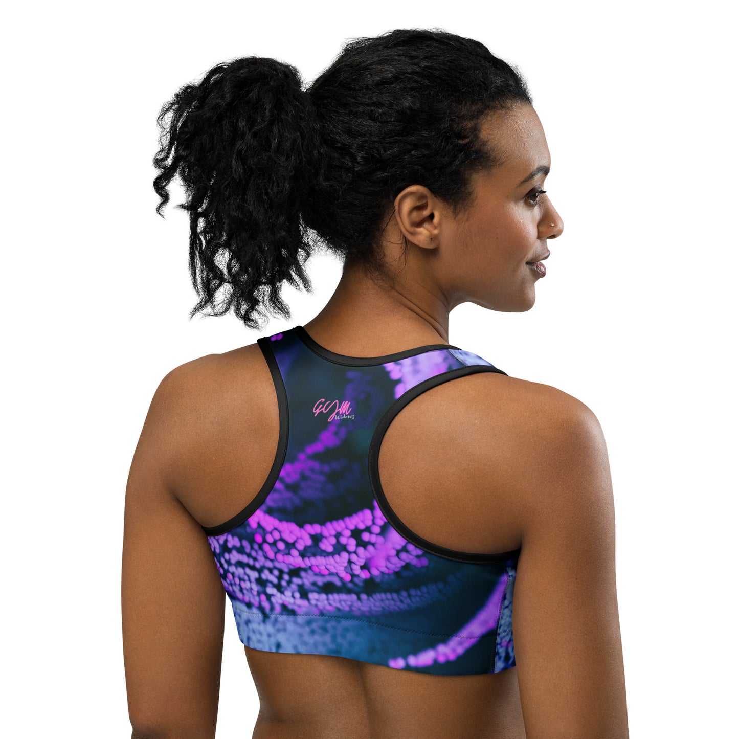 GymWidowz Sports bra - Purple Swirl