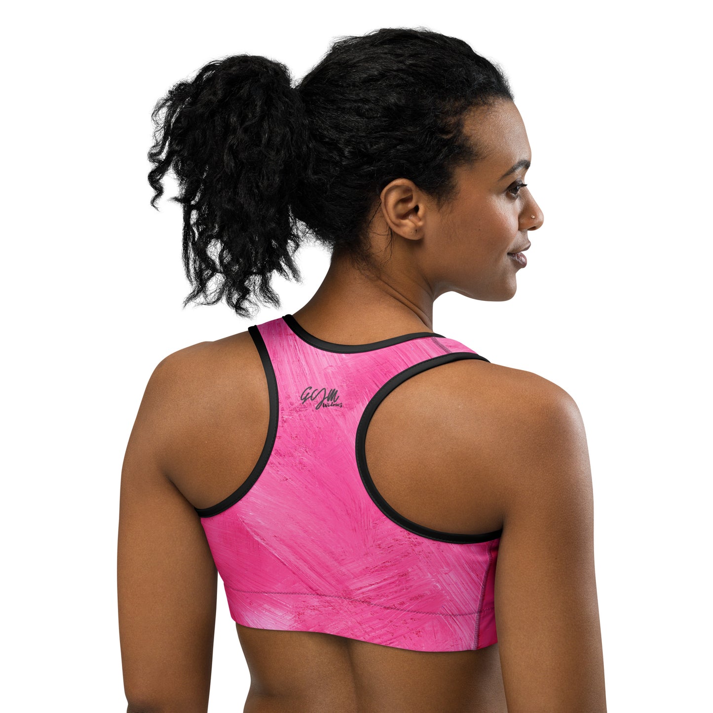GymWidowz Sports bra - Painted Pink