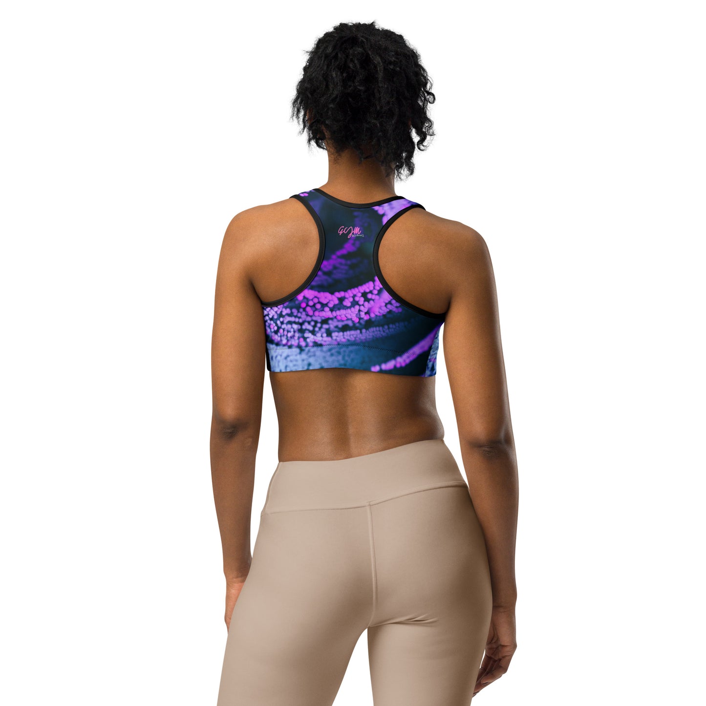 GymWidowz Sports bra - Purple Swirl