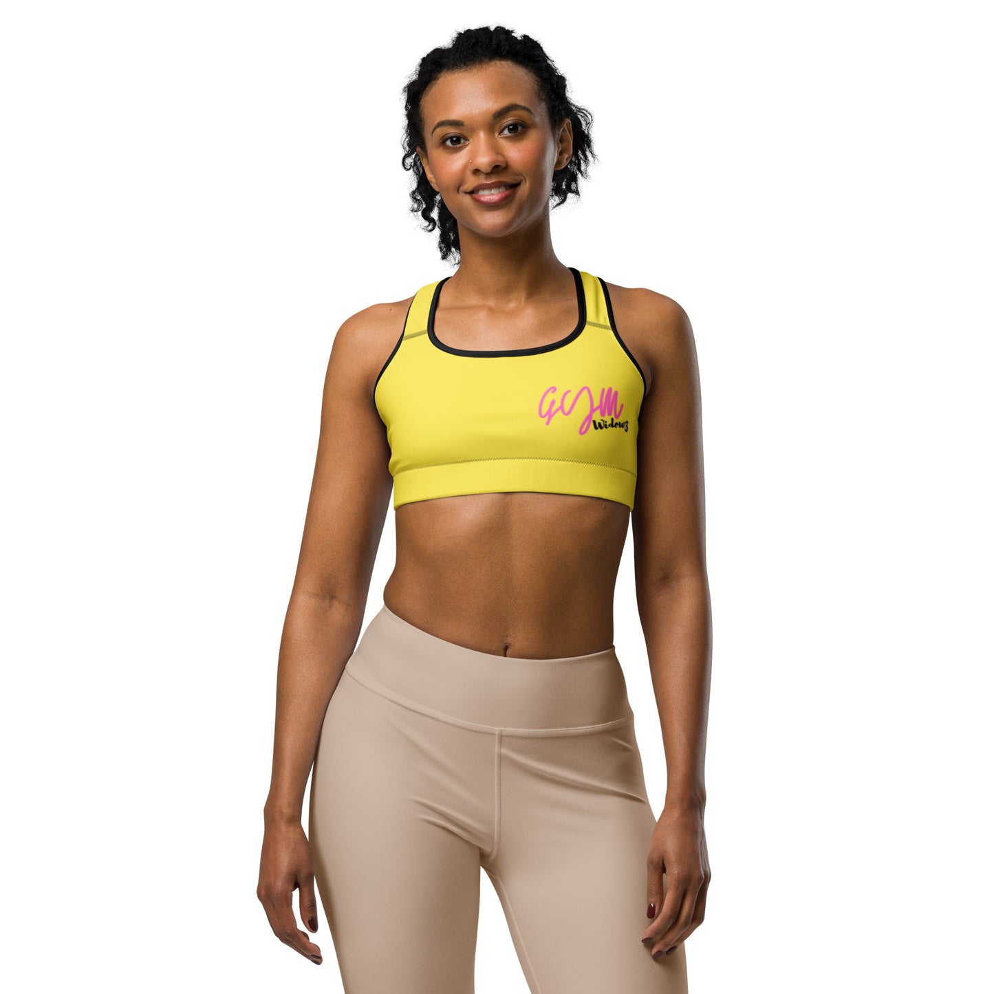 GymWidowz Sports bra - Daisy Yellow