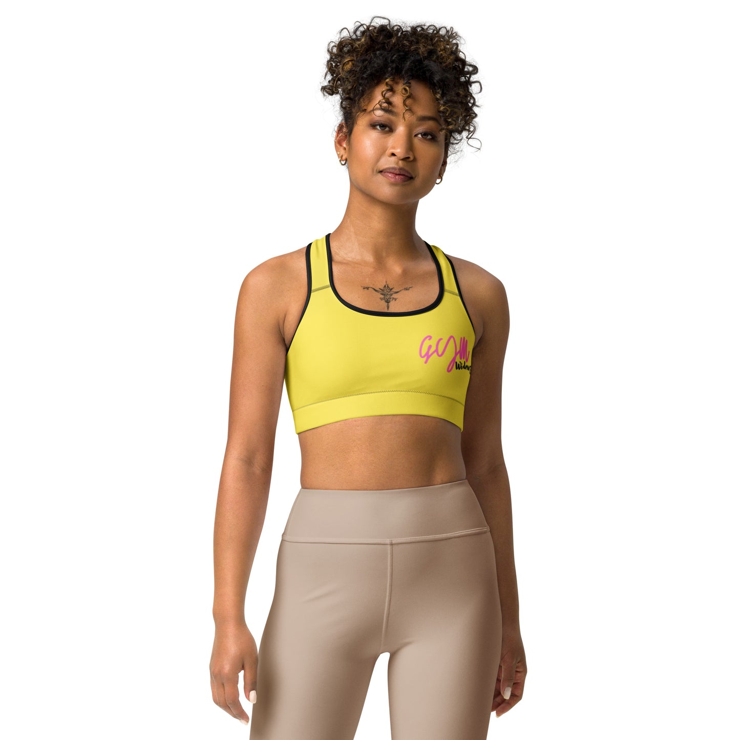 GymWidowz Sports bra - Daisy Yellow