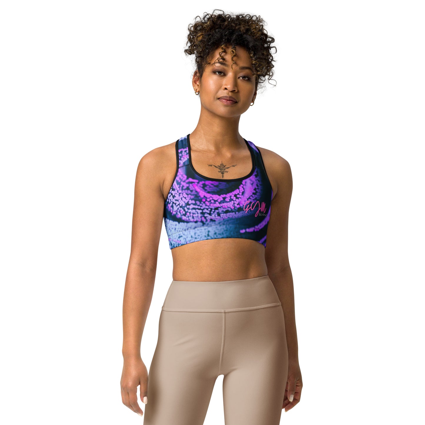 GymWidowz Sports bra - Purple Swirl