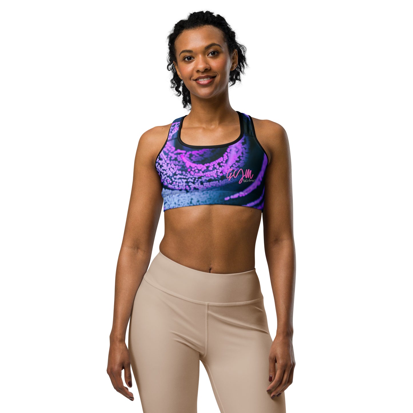 GymWidowz Sports bra - Purple Swirl