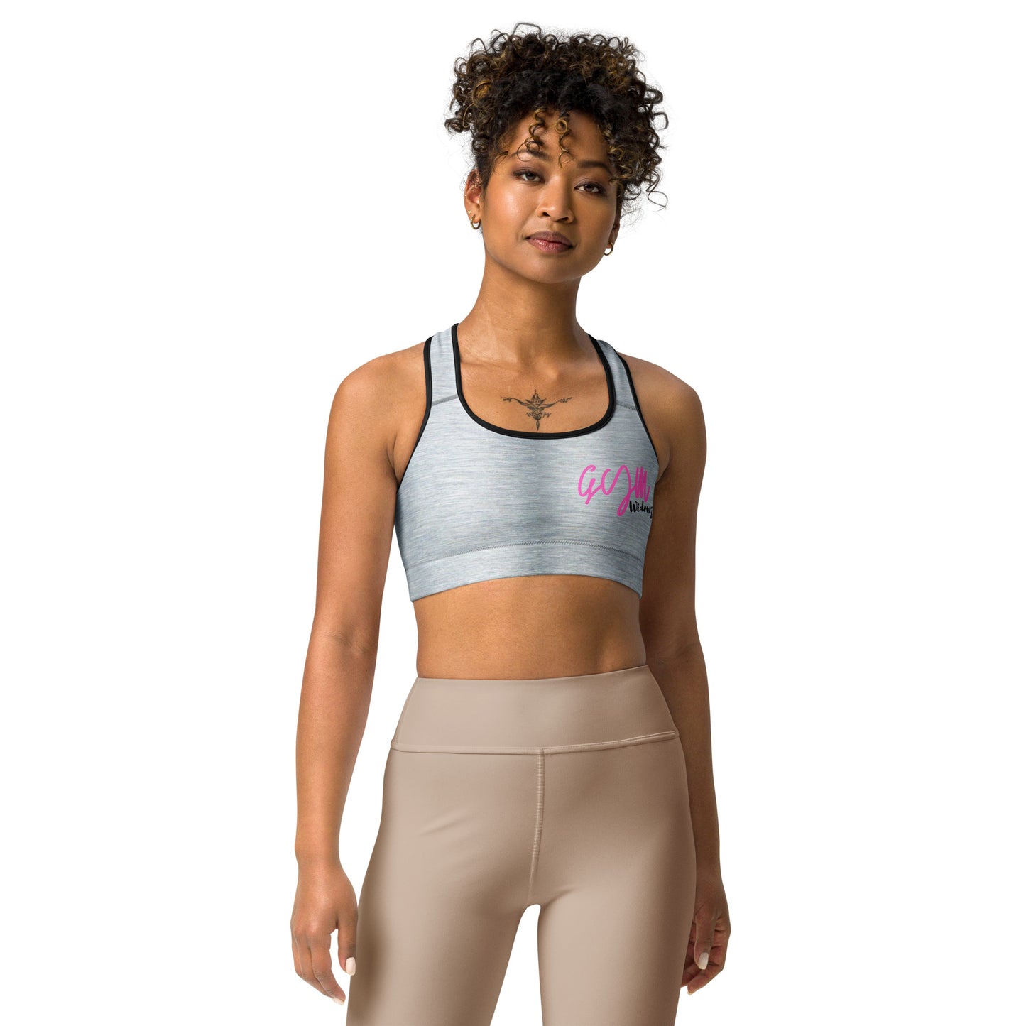 GymWidowz Sports bra - Brushed Alloy