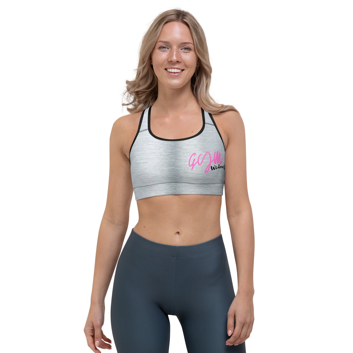 GymWidowz Sports bra - Brushed Alloy