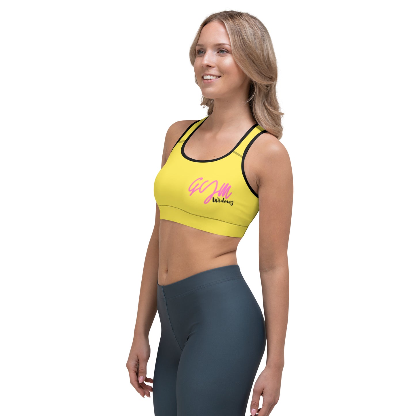 GymWidowz Sports bra - Daisy Yellow