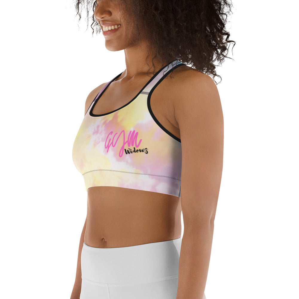 GymWidowz Sports bra - Light Tie Dye