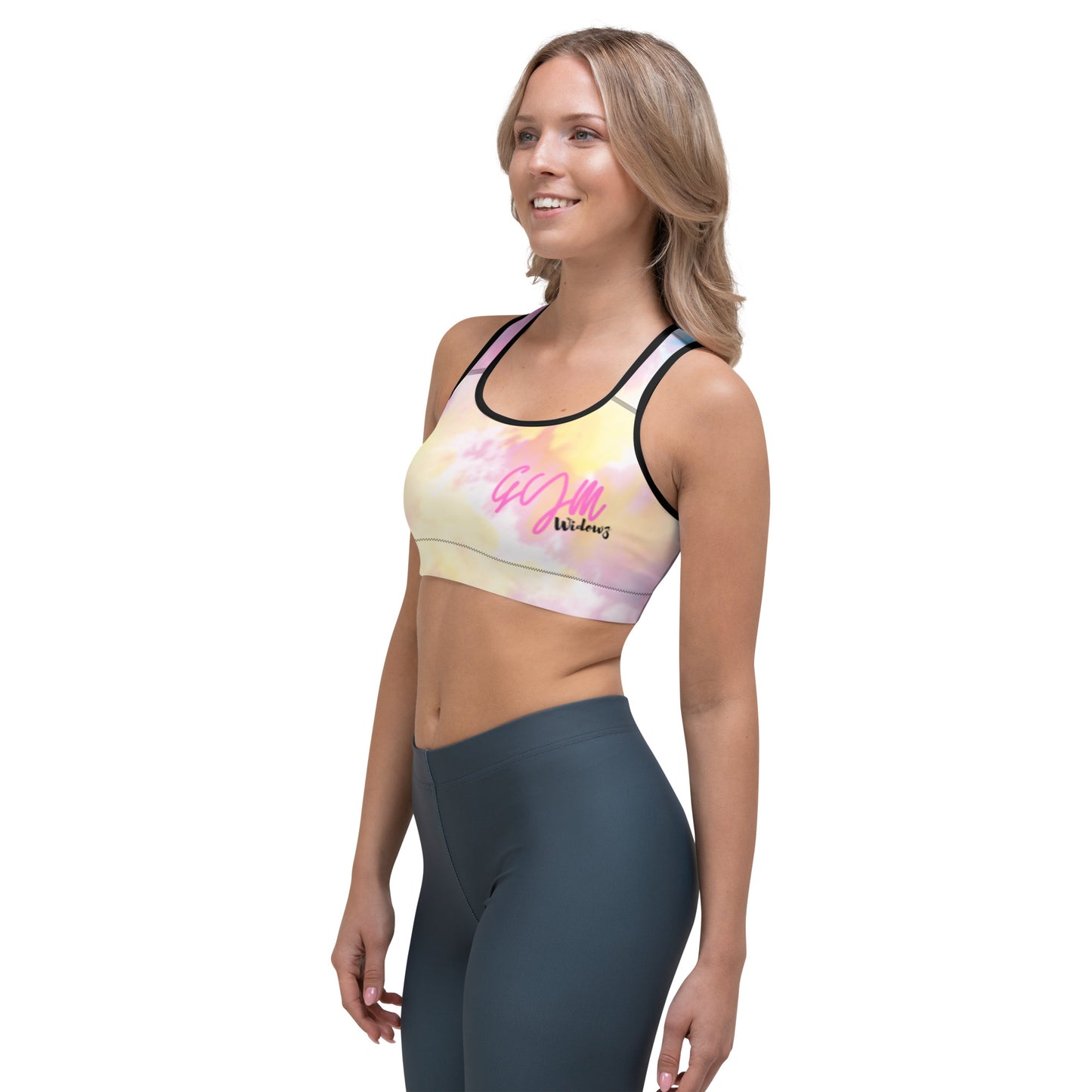 GymWidowz Sports bra - Light Tie Dye