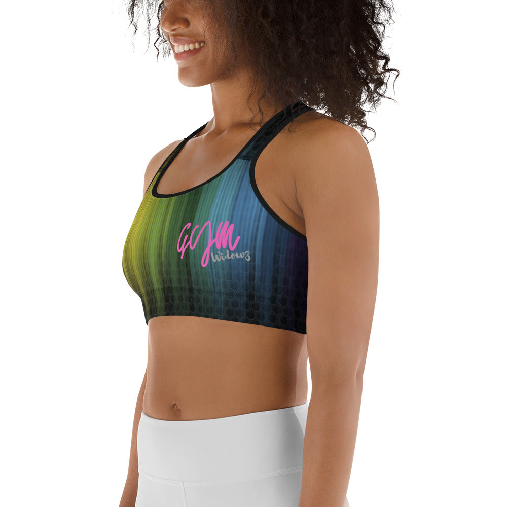 GymWidowz Sports bra - Psychedelic