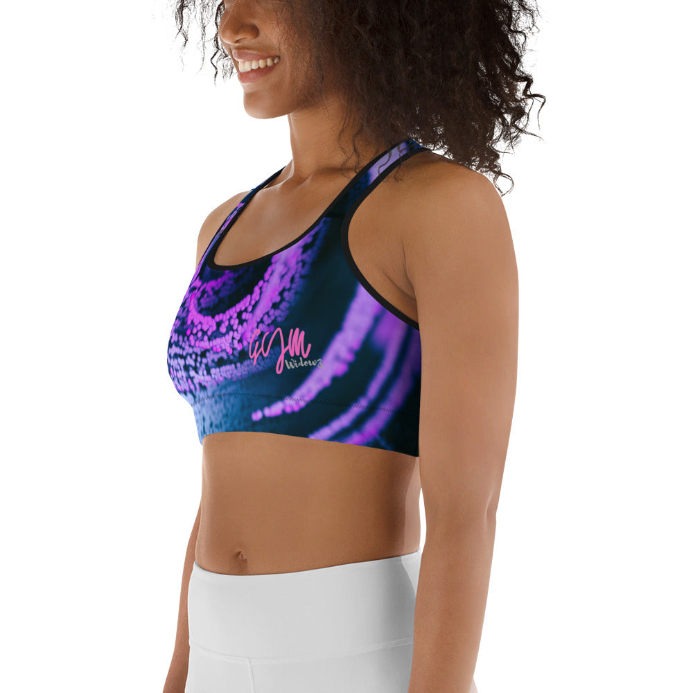 GymWidowz Sports bra - Purple Swirl