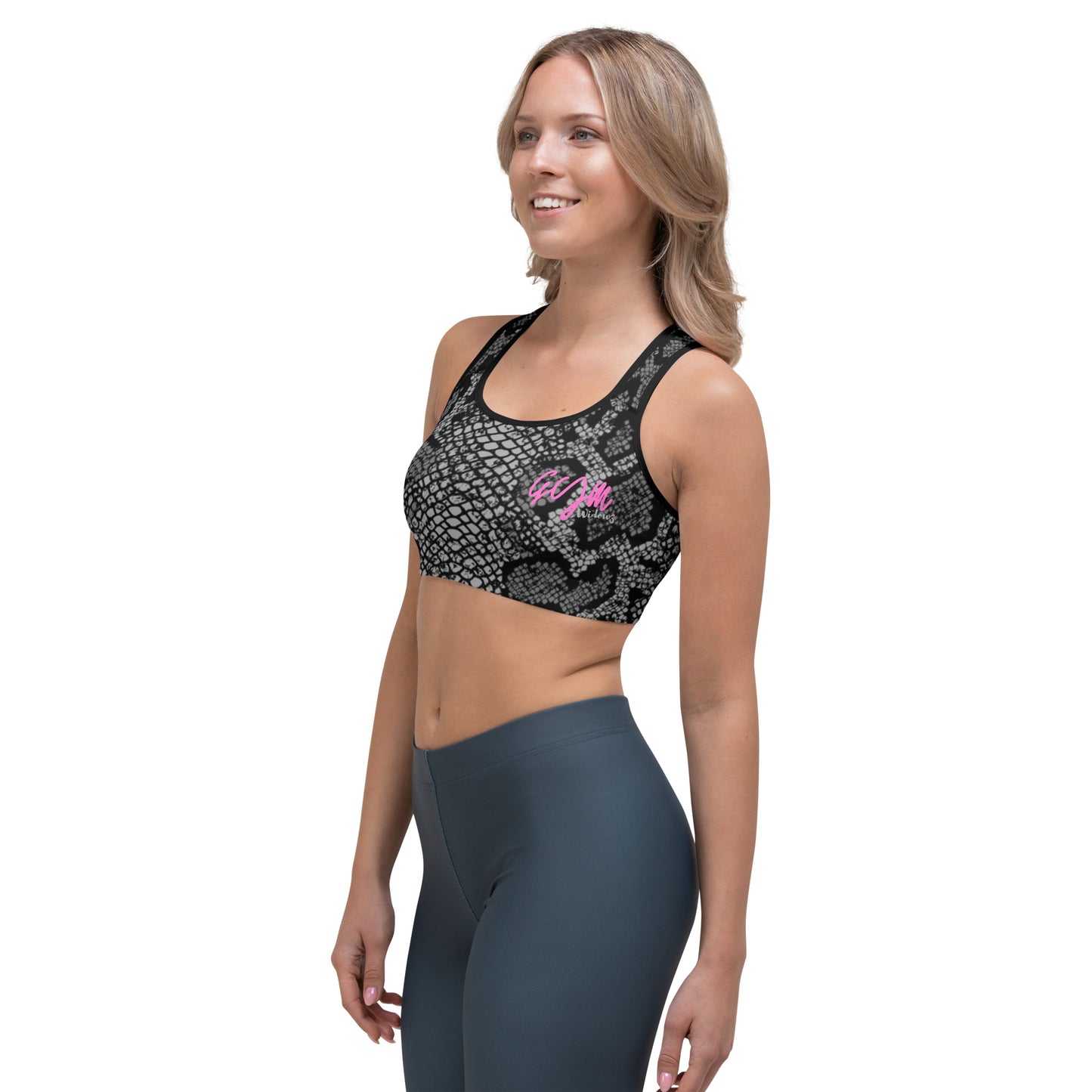 GymWidowz Sports bra - Snakeskin