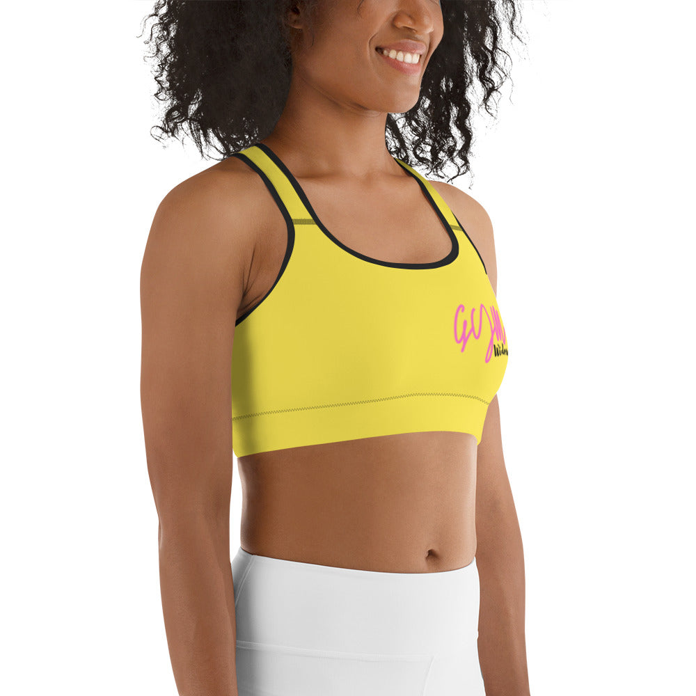 GymWidowz Sports bra - Daisy Yellow