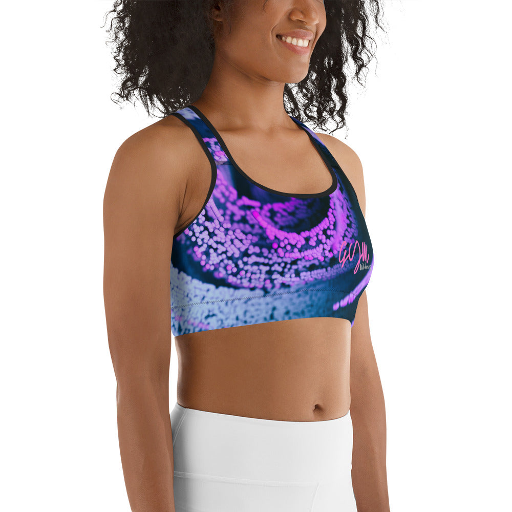 GymWidowz Sports bra - Purple Swirl