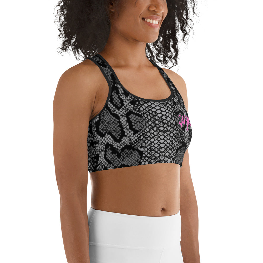 GymWidowz Sports bra - Snakeskin