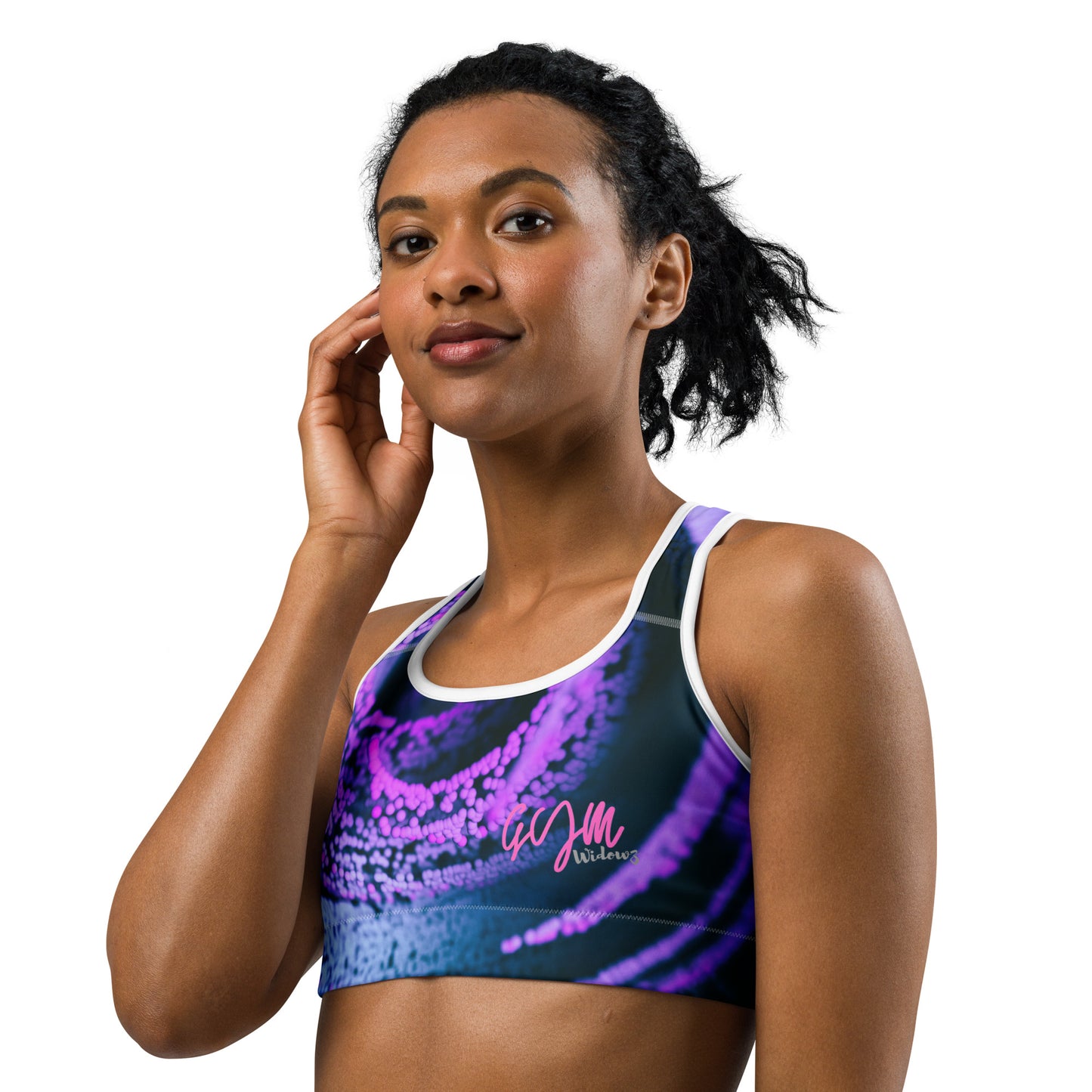 GymWidowz Sports bra - Purple Swirl