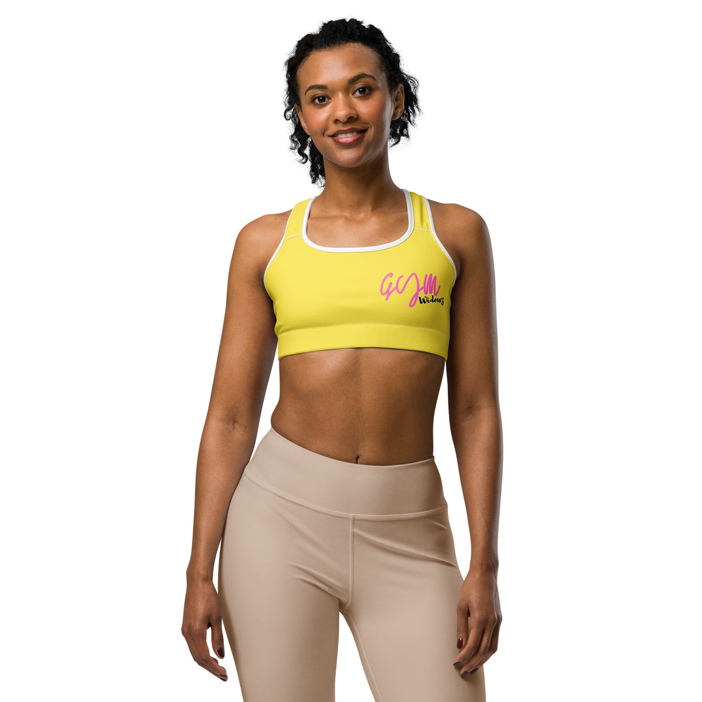 GymWidowz Sports bra - Daisy Yellow