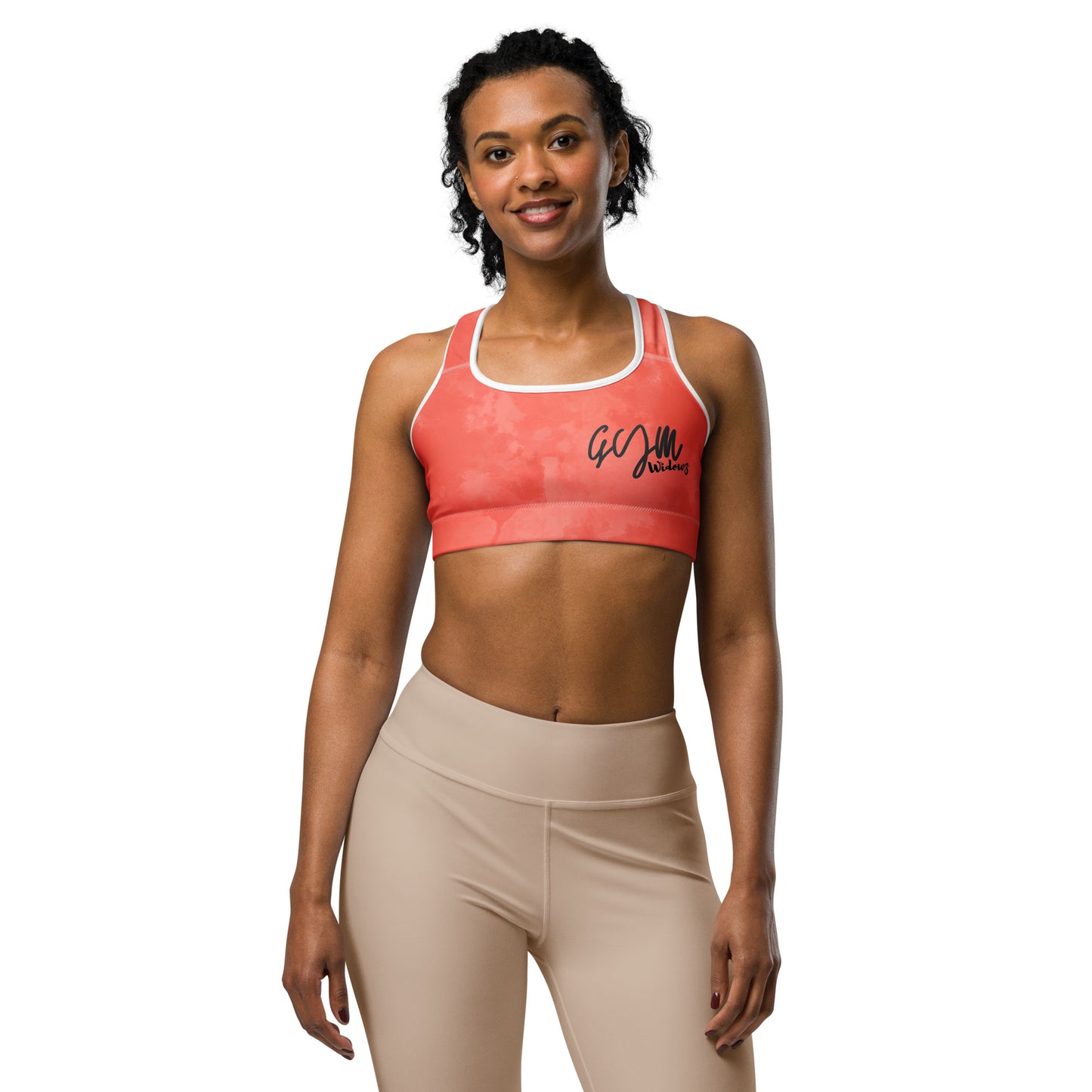 GymWidowz Sports bra - Coral