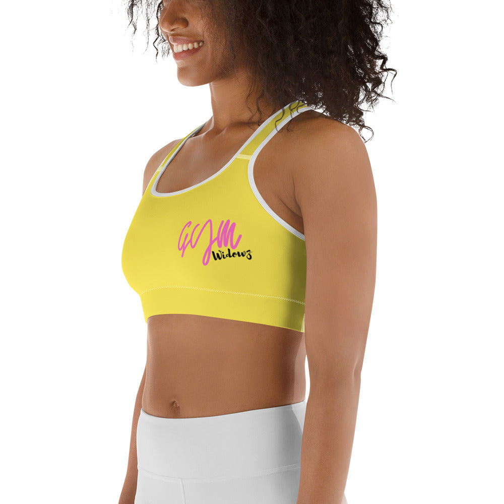 GymWidowz Sports bra - Daisy Yellow