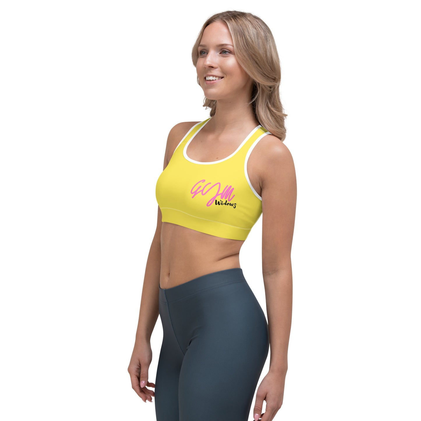 GymWidowz Sports bra - Daisy Yellow