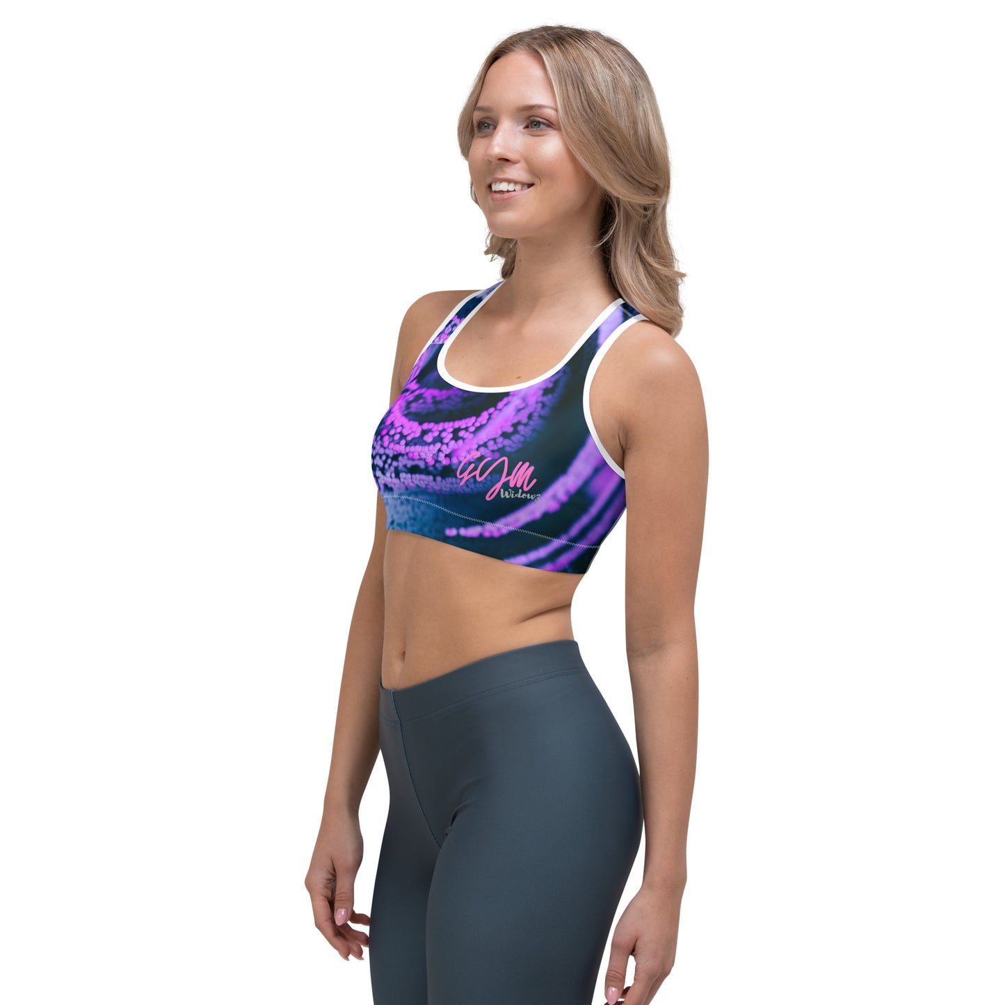 GymWidowz Sports bra - Purple Swirl