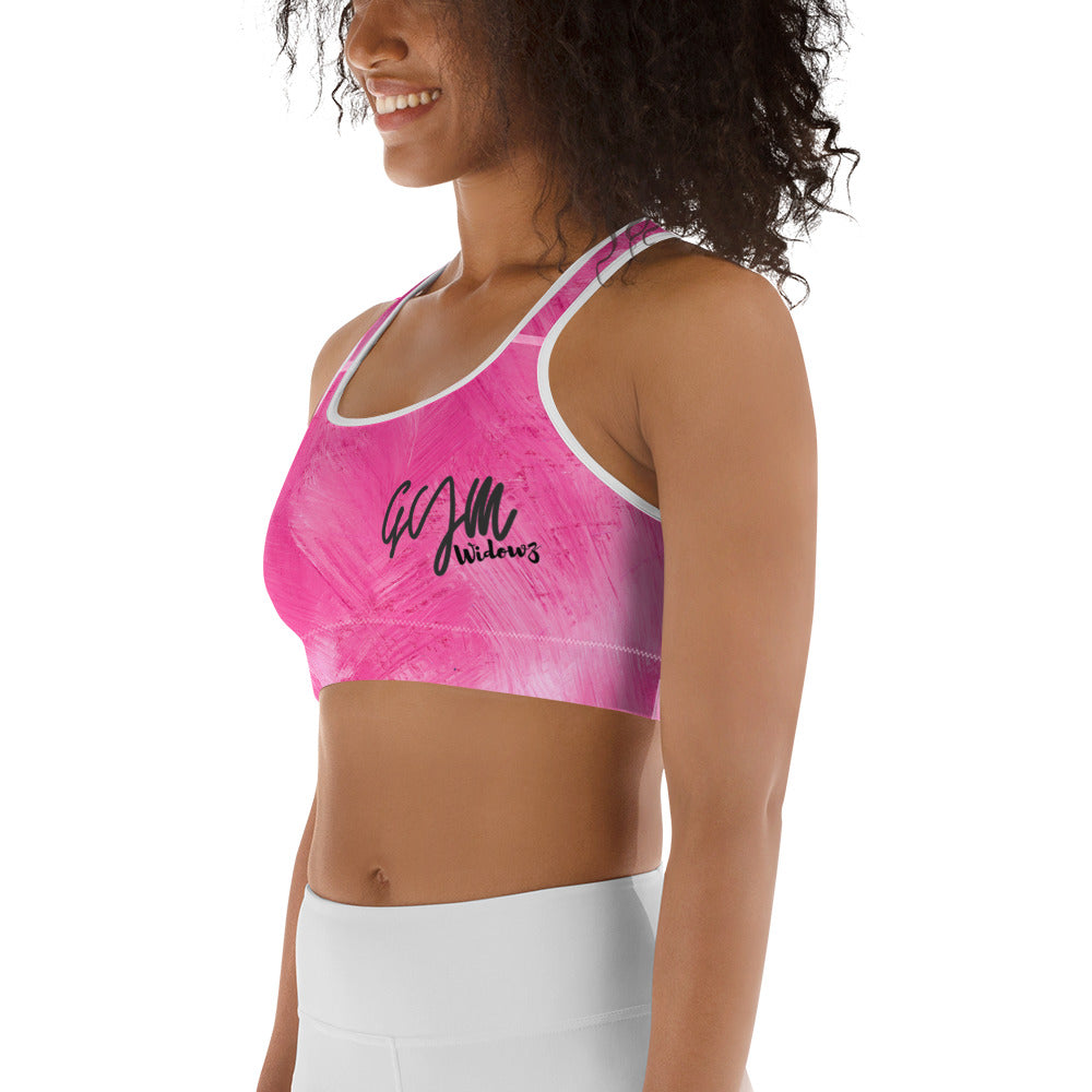 GymWidowz Sports bra - Painted Pink