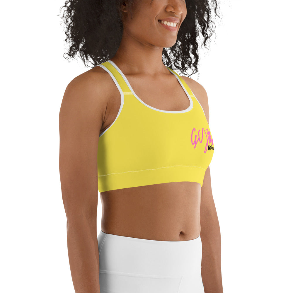 GymWidowz Sports bra - Daisy Yellow