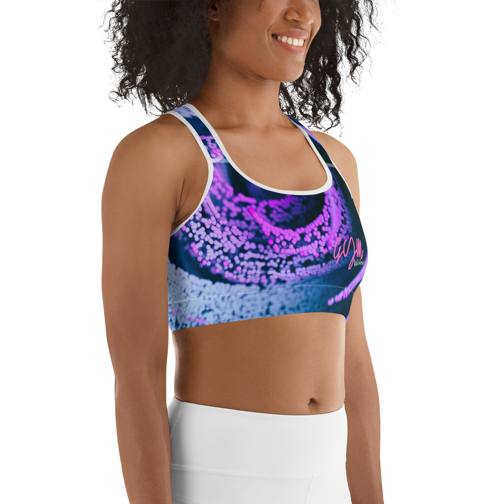 GymWidowz Sports bra - Purple Swirl