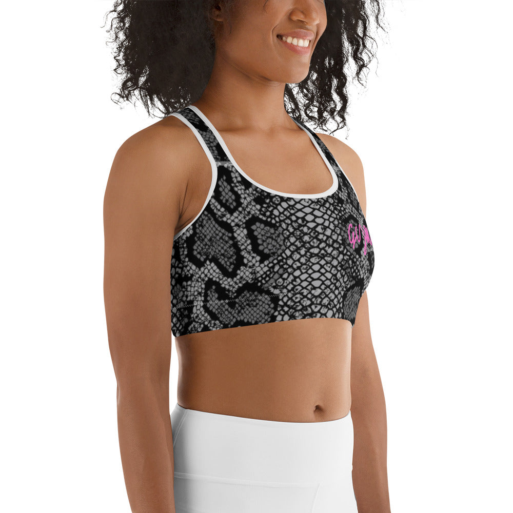 GymWidowz Sports bra - Snakeskin