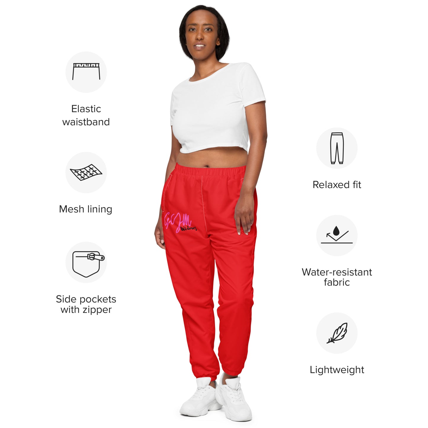 GymWidowz unisex track pants - Red