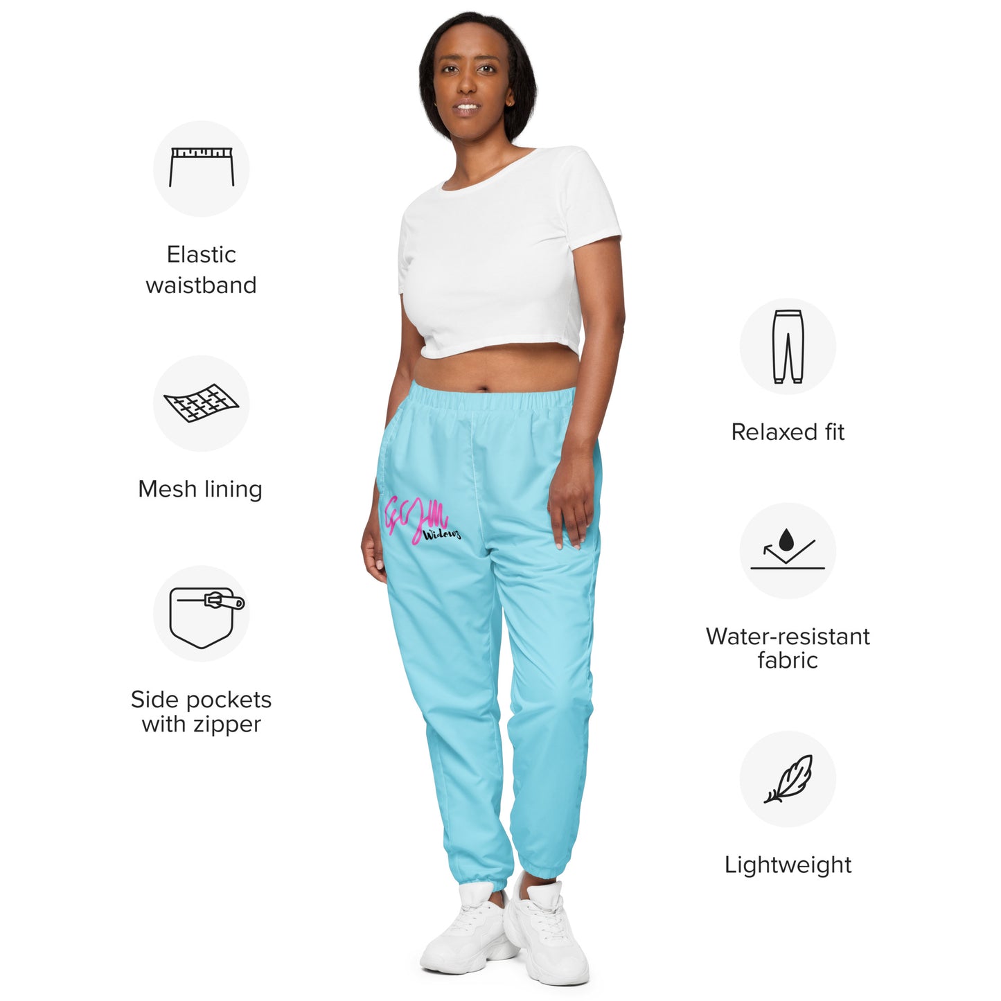 GymWidowz unisex track pants - Light Blue