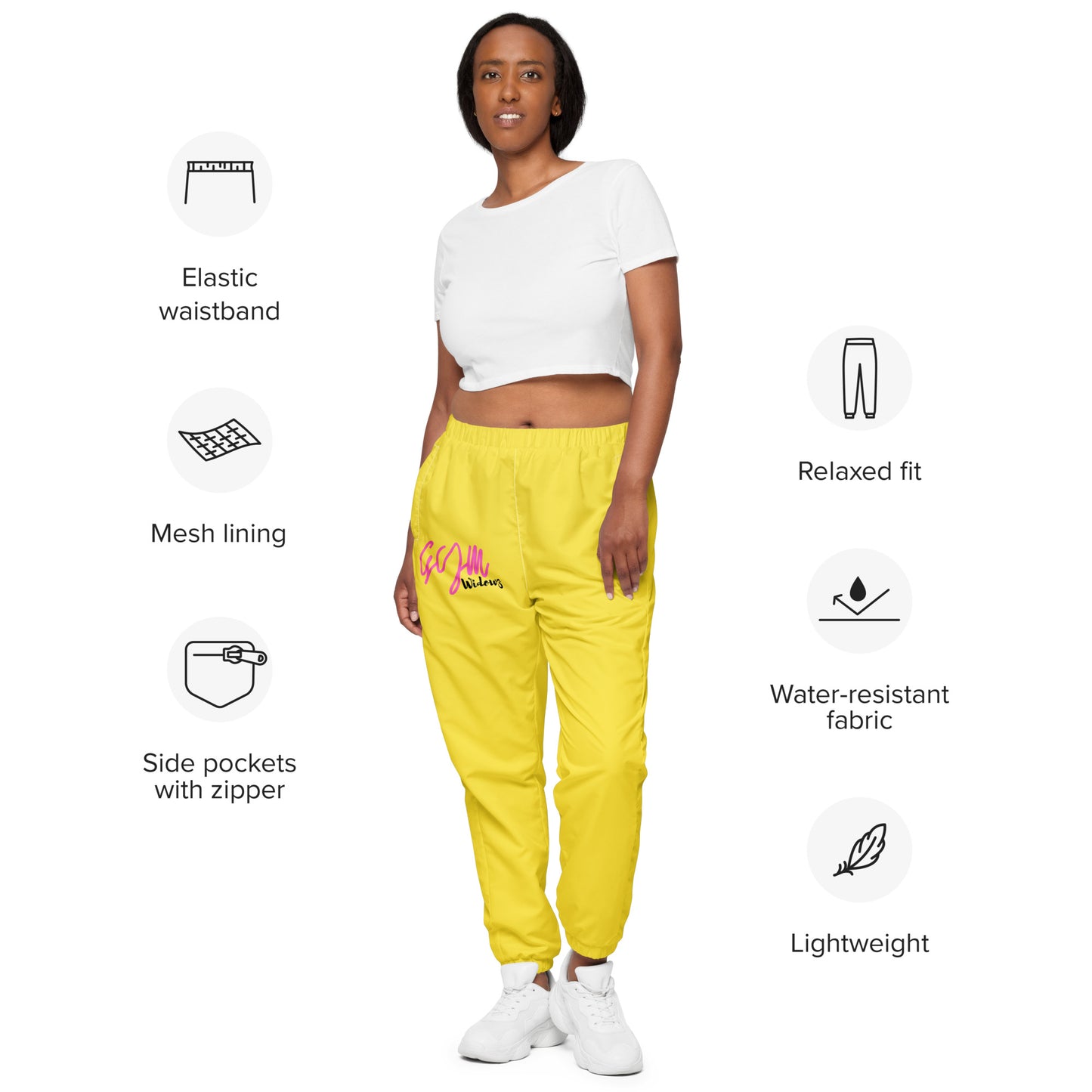 GymWidowz unisex track pants - Daisy Yellow